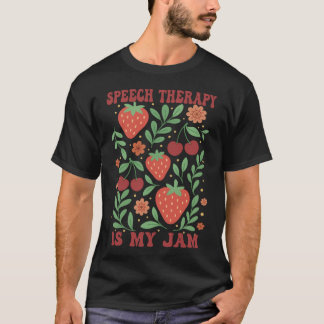 Spraaktherapie Is Mijn Jam Boho Bloemrijke Spraak T-shirt