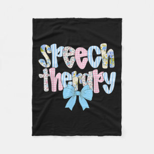 Spraaktherapie Retro Groovy Taal Patholoog T Fleece Deken