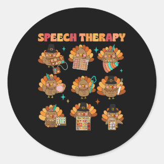 Spraaktherapie Turkije Slp Spraaktherapeut Herfst  Ronde Sticker