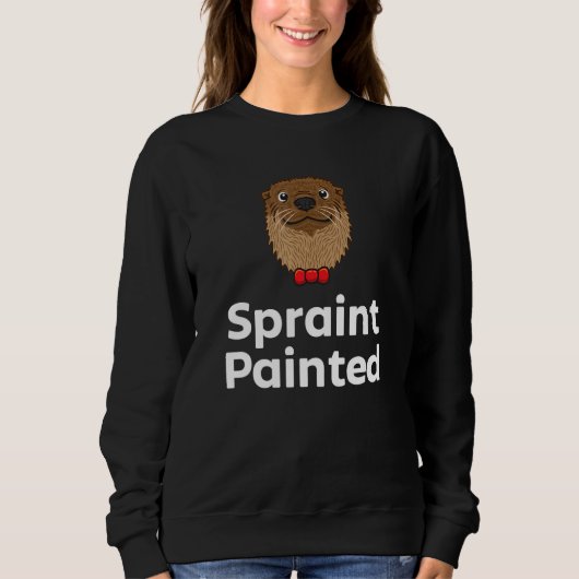 Spraint Paint Otter   Otter Humor Joke Trui (Voorkant)