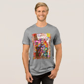 sprakeloos Tri-Blend shirt (Voorkant volledig)