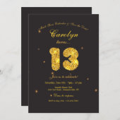 Sprankelend 13e verjaardagsfeest kaart (Voorkant / Achterkant)