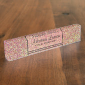 Sprankelend glitterpatroon naambordje (Zijkant)