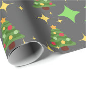 Sprankelend kerstboom inpakpapier (Rol Hoek)