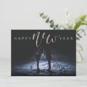 SPRANKELEND NIEUWJAAR FEESTDAGENKAART (Staand voorkant)