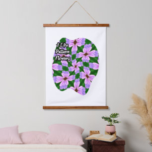 Sprankelend roze bloemen patroon hangend wandkleed