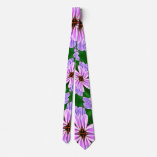 Sprankelend roze bloemen patroon stropdas