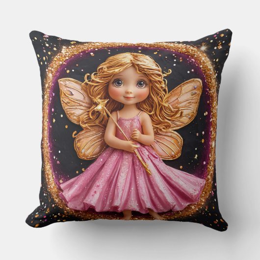 Sprankelende Fee Decorative Magische Fantasie Glit Kussen (Voorkant)