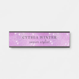 Sprankelende Galaxy Stylist Naamplaat