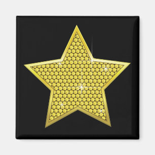 Sprankelende gouden ster magneet