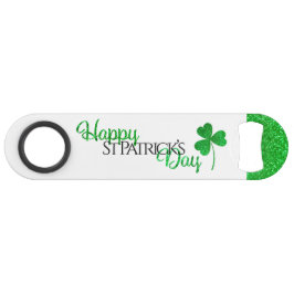 Sprankelende groene klaver Gelukkige St. Patrick's Speed Flessenopener
