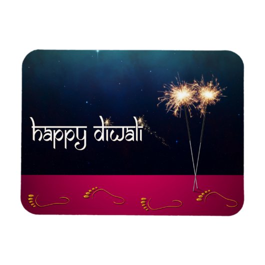 Sprankelende Happy Diwali - Flexibele Magneet (Horizontaal)
