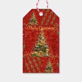 Sprankelende kerstboom cadeau Labels Cadeaulabel