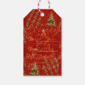 Sprankelende kerstboom cadeau Labels Cadeaulabel (Achterkant)