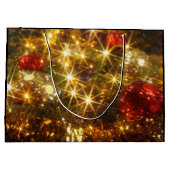 Sprankelende kerstcadeauzak groot large cadeautasje (Achterkant)