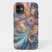 Sprankelende Kleurrijke Abstracte Art Nouveau Case-Mate iPhone Case (Achterkant)