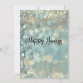 Sprankelende luxe bokeh zakelijke kerstfeest kaart (Achterkant)