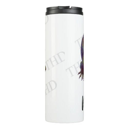 Sprankelende Mardi Gras Magic: aangepaste thermisc Thermosbeker (Achterkant)