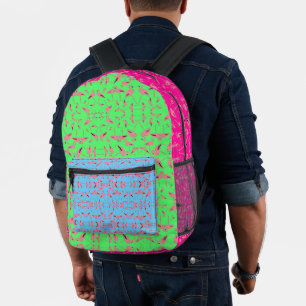 Sprankelende roze flamingo glitter hart bedrukte rugzak