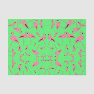 Sprankelende roze flamingo glitter hart tissuepapier