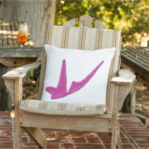 Sprankelende roze vlinder buitenkussen