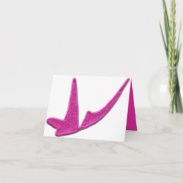 Sprankelende roze vlinder feestdagen kaart