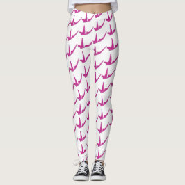 Sprankelende roze vlinder leggings