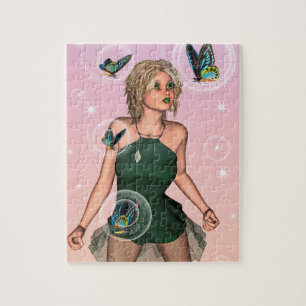 Sprankelende Vlinder Fee Fantasie Kunst Legpuzzel