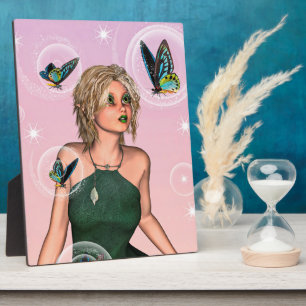 Sprankelende Vlinderfee Fantasie Kunst Fotoplaat