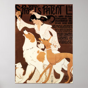 SPRATT'S PATENT Dog Food Frans Art Deco Poster