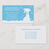  Spray Bottle House Cleaning Service Blue Visitekaartje (Voorkant / Achterkant)