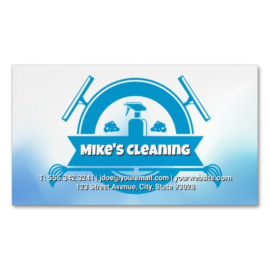 Spray Bottle | Squeegee Magnetisch Visitekaartje (Voorkant)