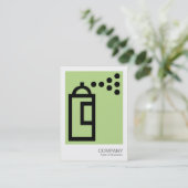 Spray Can - Black on Green b8da89 Visitekaartje (Staand voorkant)