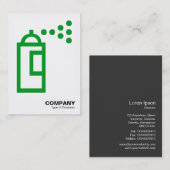 Spray Can - Grass Green on White Visitekaartje (Voorkant / Achterkant)