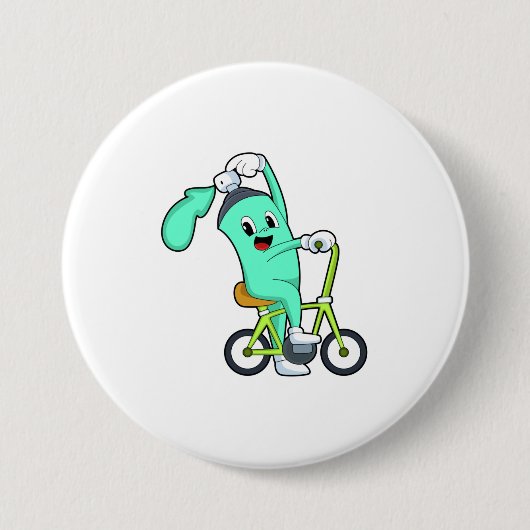 Spray can with Bicycle Ronde Button 7,6 Cm (Voorkant)