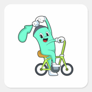 Spray can with Bicycle Vierkante Sticker