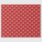 Spray floral, PAPIER À CADEAU 1-Rouge-Blanc Style (Plat)