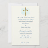 Spray floral sur croix - Invitations de mariage pe (Devant)