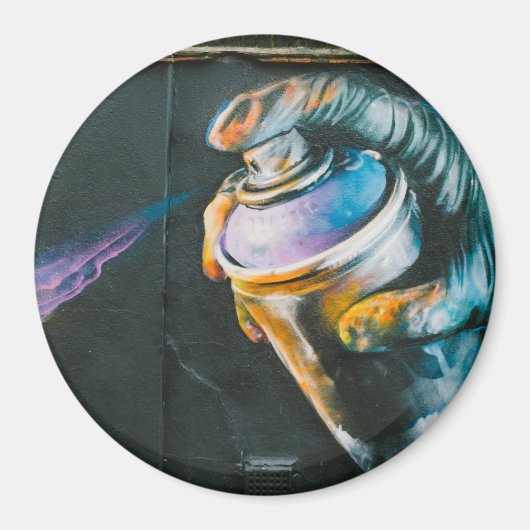 Spray kan graffiti kunstmuurschildering magneet (Voorkant)