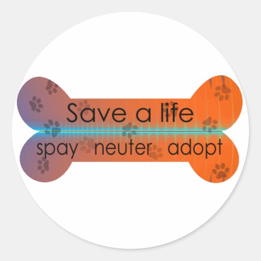 Spray Neauter adopteren Ronde Sticker (Voorkant)