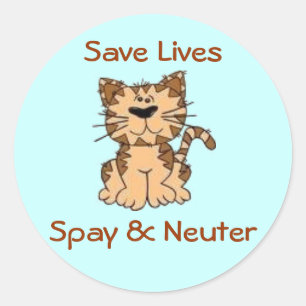Spray & Neuter Ronde Sticker