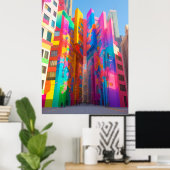 Spray of Creativity: Kleurrijke Graffiti Kinder ka Poster (Thuiskantoor)