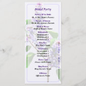Spray of Lilacs Wedding Programme Programma (Achterkant)