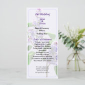 Spray of Lilacs Wedding Programme Programma (Staand voorkant)