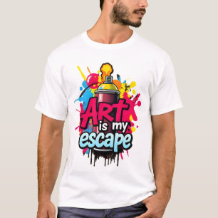 Spray Paint Art Escape – Graffiti-geïnspireerde Ur T-shirt