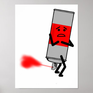 Spray Paint Fart Drôle Poster