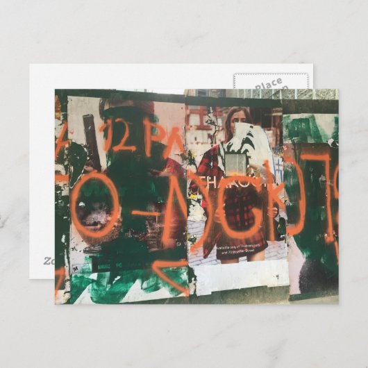 Spray Paint Graffiti Midtown Manhattan NYC Foto Briefkaart (Voorkant / Achterkant)