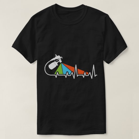 Spray schilder hartslag EKG Auto Lichaam Schilder T-shirt (Design voorkant)
