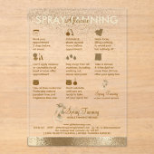 Spray Tan Bronze Zon Transparant Acryl Uitnodigingen (Voorkant)