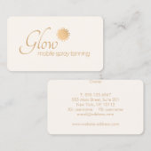 Spray Tan Business Copper Sun avec carte Rays (Devant / Derrière)